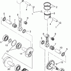 0972964 500 RMK Piston and crankshaft  500 0972764, european 500 e972764...