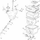 0971766 700 XC Oil tank / air box 700 xc 0971766
