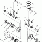 0962574 500 EFI SKS Piston and crankshaft 500 efi sks 0962574, 500 efi rmk 0...