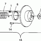 0966756 XLT Driven clutch xlt 0966756