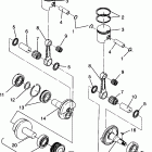 0962564 500 CARB SKS Piston and crankshaft 500 carb 0962764, 500 carb sks 096...