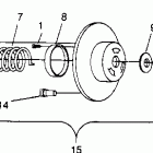 0962574 500 EFI SKS Driven clutch 500 efi sks 0962574, 500 efi rmk 0962974, ...
