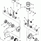 0963774 500 EFI Piston and crankshaft 500 efi 0963774 and european 500 e...