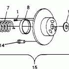 0961676 600 XCR Driven clutch 600 xcr 0961676 and european 600 xcr e9616...