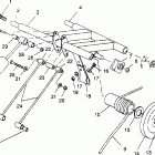 0952574 500 SKS Rear torque arm assembly  500 efi 0952774, efi sks 09525...