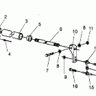 0951676 600 XCR Torsion bar assembly 600 xcr 0951676