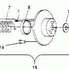 0952560 440 SKS Driven clutch assembly 440 0952760, 440 sks 0952560,  an...