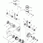 0952574 500 SKS Piston and crankshaft  500 efi 0952774, efi sks 0952574,...