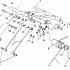 0951676 600 XCR Rear torque arm assembly 600 xcr 0951676