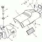 0951660 440 XCR Seat and gas tank assembly
