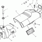 X951660 440 XCR SP Seat and gas tank assembly