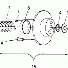 0950756 XLT Driven clutch assembly xlt 0950756, xlt sks 0950556,  xl...