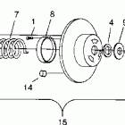 0940667 XLT SP Driven clutch assembly xlt 0940767, xlt sp 0940667 & xlt...