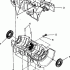 E942574 EURO 500 EFI SKS Crankcase assembly 500 efi 0942774 and  efi sks 0942574