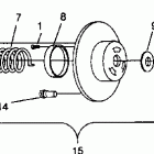 0942865 CLASSIC Driven clutch classic 0942865 and  classic touring 09428...