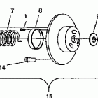 E942560 EURU 440 SKS Driven clutch assembly 440 e942760 and 440 sks e942560