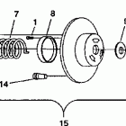 E942574 EURO 500 EFI SKS Driven clutch assembly 500 efi 0942774 and  efi sks 0942...