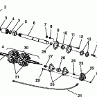 0942061 WIDE TRAK GT Driveshaft assembly widetrak gt 0942061