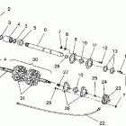 Widetrak GT - X932061 Track and driveshaft assembly widetrak gt  /  x932061