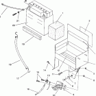 500 EFI SKS - 0930574 Battery box assembly 500 efi  /  0930674 and  500 efi sk...