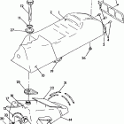 0920767 XLT SP Seat / gas tank assembly 500 xlt
