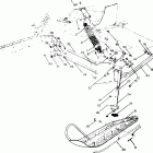 0910768 650 RXL Front suspension and ski  650 rxl