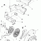 0880931 SPRINT ES Recoil starter and blower housing sprint e / s