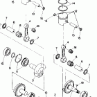 0880561 TRAIL SKS Piston and crankshaft trail