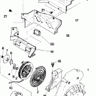 N870931 NOR SPRINT ES Recoil starter and blower housing sprint and sprint e / ...