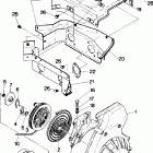 N870433 NOR SPORT Blower housing and recoil starter trail