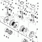 0850743 TRAIL Piston and crankshaft (600 and 600 se)