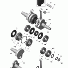 MX Z TNT 600 H.O. E-TEC Коленвал и поршни