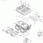 Summit 550F Цилиндр и выпускной коллектор