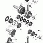 MX Z TNT 500SS Коленвал и поршни