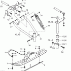 Mini Z Передняя подвеска и лыжи