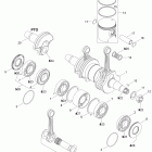 Skandic WT 550F Коленвал и поршни