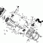 Skandic SWT V-800 Цилиндр и головка цилиндров ,передняя сторона