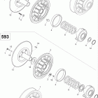 Skandic WT 600 05- driven pulley wt 600