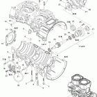 MX Z Adrenaline 600HO Картер , водяной и масляный насос