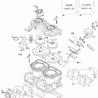 MX Z 440 Racing Цилиндр и выпускной коллектор