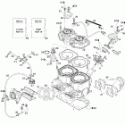 MX Z 800 HO Renegade & Renegade X Блок цилиндров и мощностные клапана