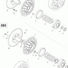 Skandic 550F WT 05- driven pulley 550