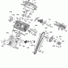Legend V-1000 01- cylinder and cylinder head - rear side
