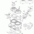 Summit 800 HO 01- cylinder, exhaust manifold and reed valve 793ho