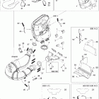 GSX 800 HO 01- exhaust system, 800ho