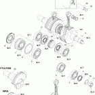 MX Z 800 HO Adrenaline/X 01- crankshaft and pistons (793 ho)