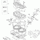 GSX 600 HO 01- cylinder, exhaust manifold, reed valve (593 ho)