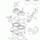 GSX 800 HO 01- cylinder, exhaust manifold, reed valve (793 ho)