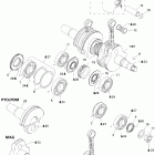GSX 600 HO 01- crankshaft and pistons (593 ho)