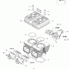 MX Z 550F 01- cylinder, exhaust manifold (550f)